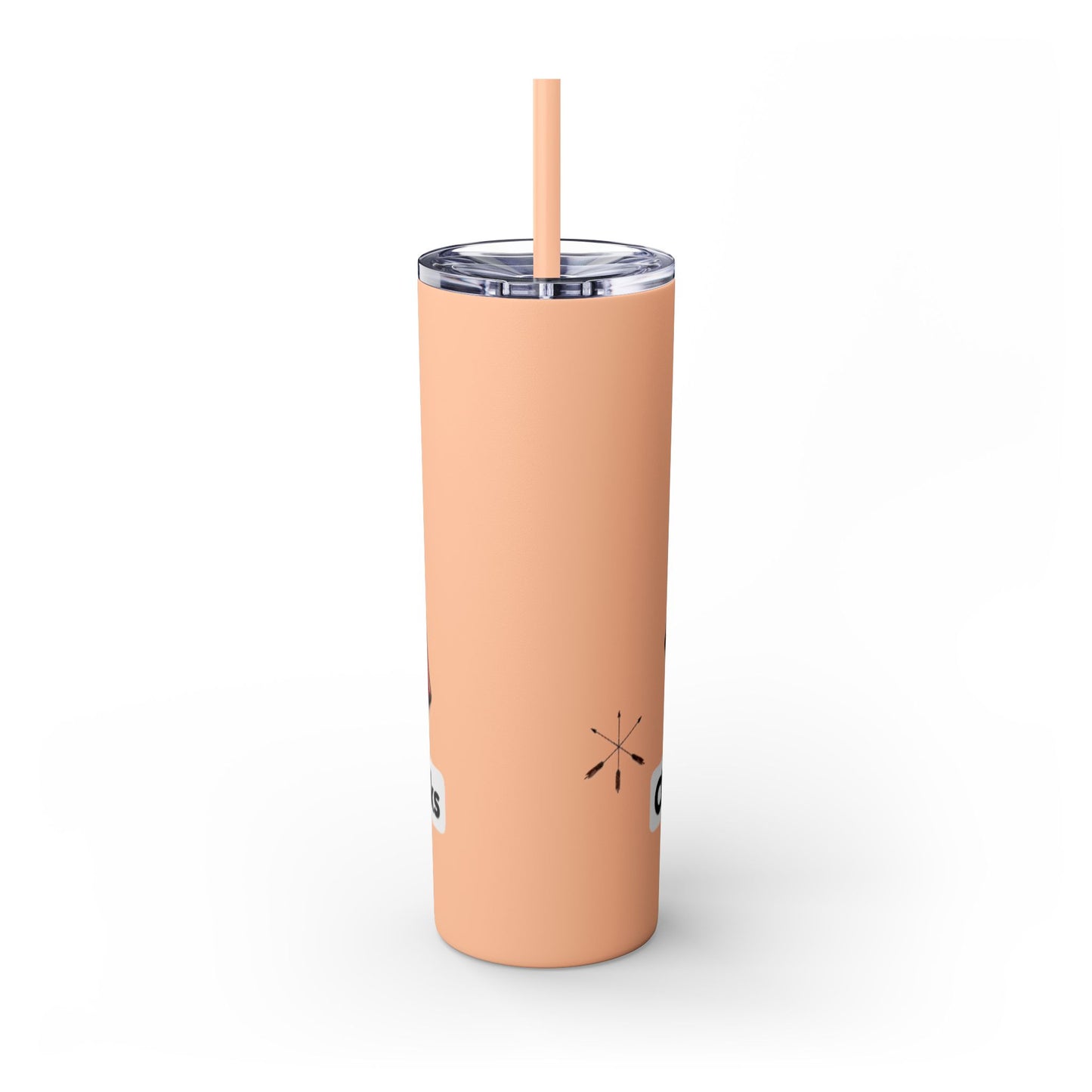 Pawnee Skinny Tumbler — Red Wolf Logo 20oz Insulated Tumbler with Straw