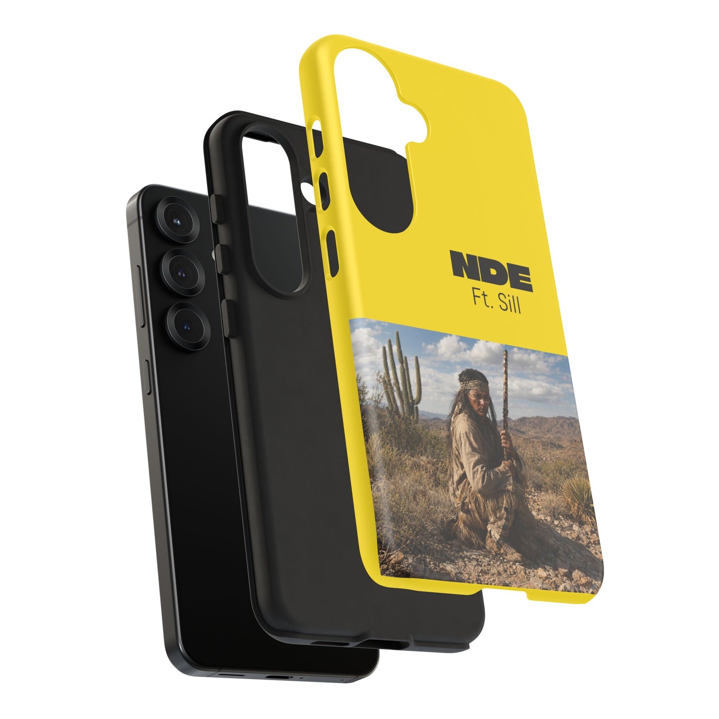 Ft. Sill Phone Case — Yellow ‘NDE Ft. Sill’ Desert Photo Protective Cover