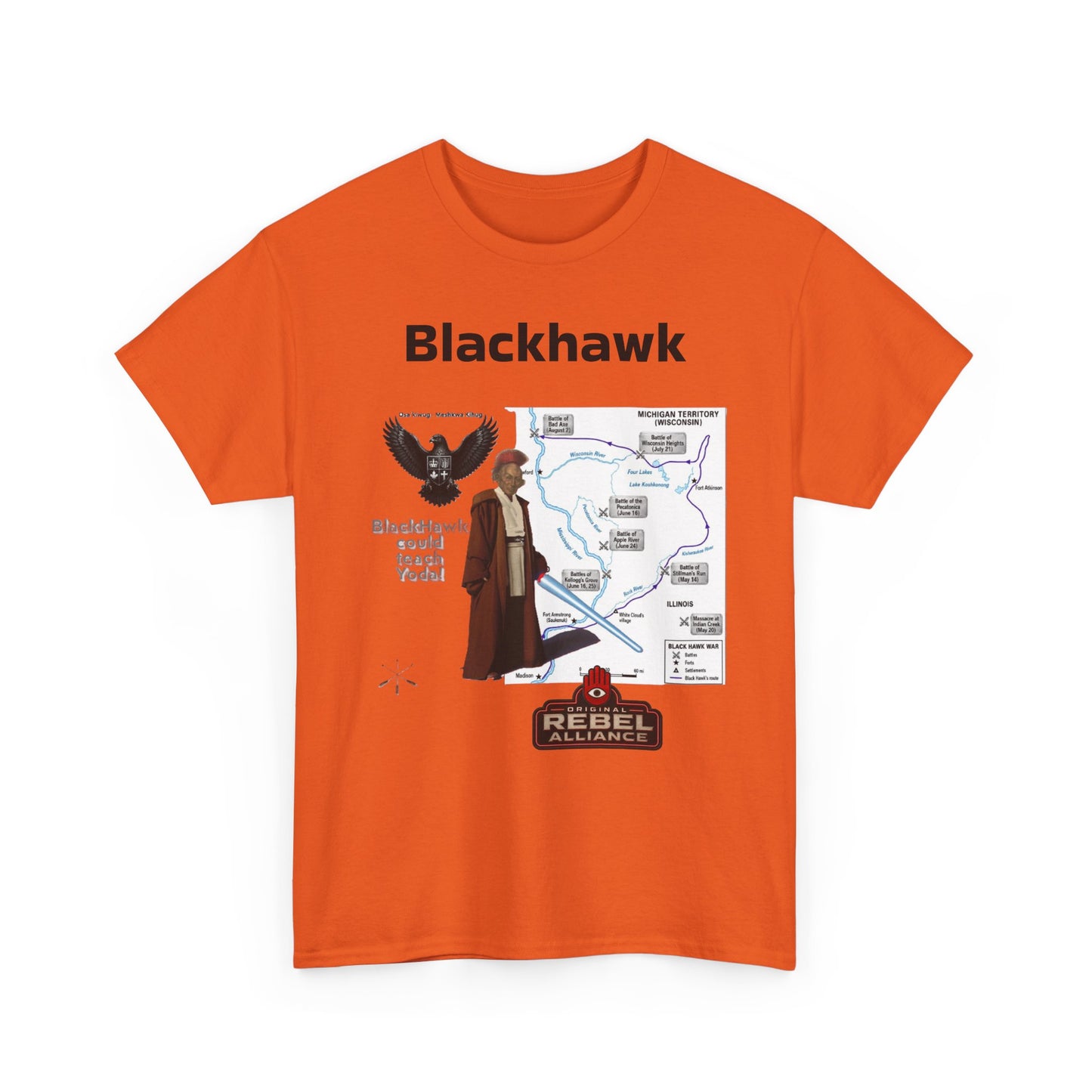 Blackhawk Rebel Trail Vintage Map Graphic T-Shirt
