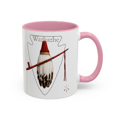 Osage Wazhazhe Tribal Feather Mug (11oz & 15oz) — Native-Inspired Coffee Cup