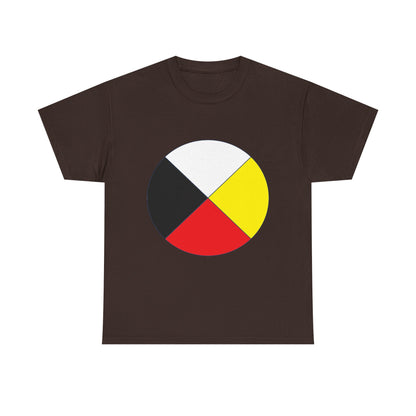 Native Medicine Wheel Tee — Four Directions Circle Design T-Shirt