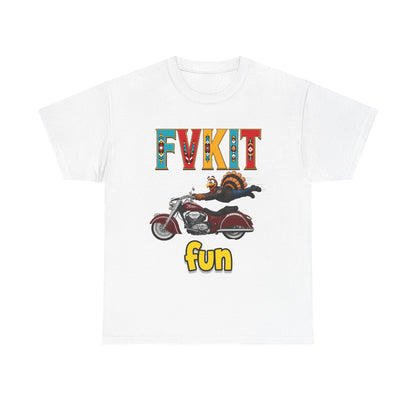 Turkey Motorcycle  Graphic Tee — Retro Rider Humor T-Shirt