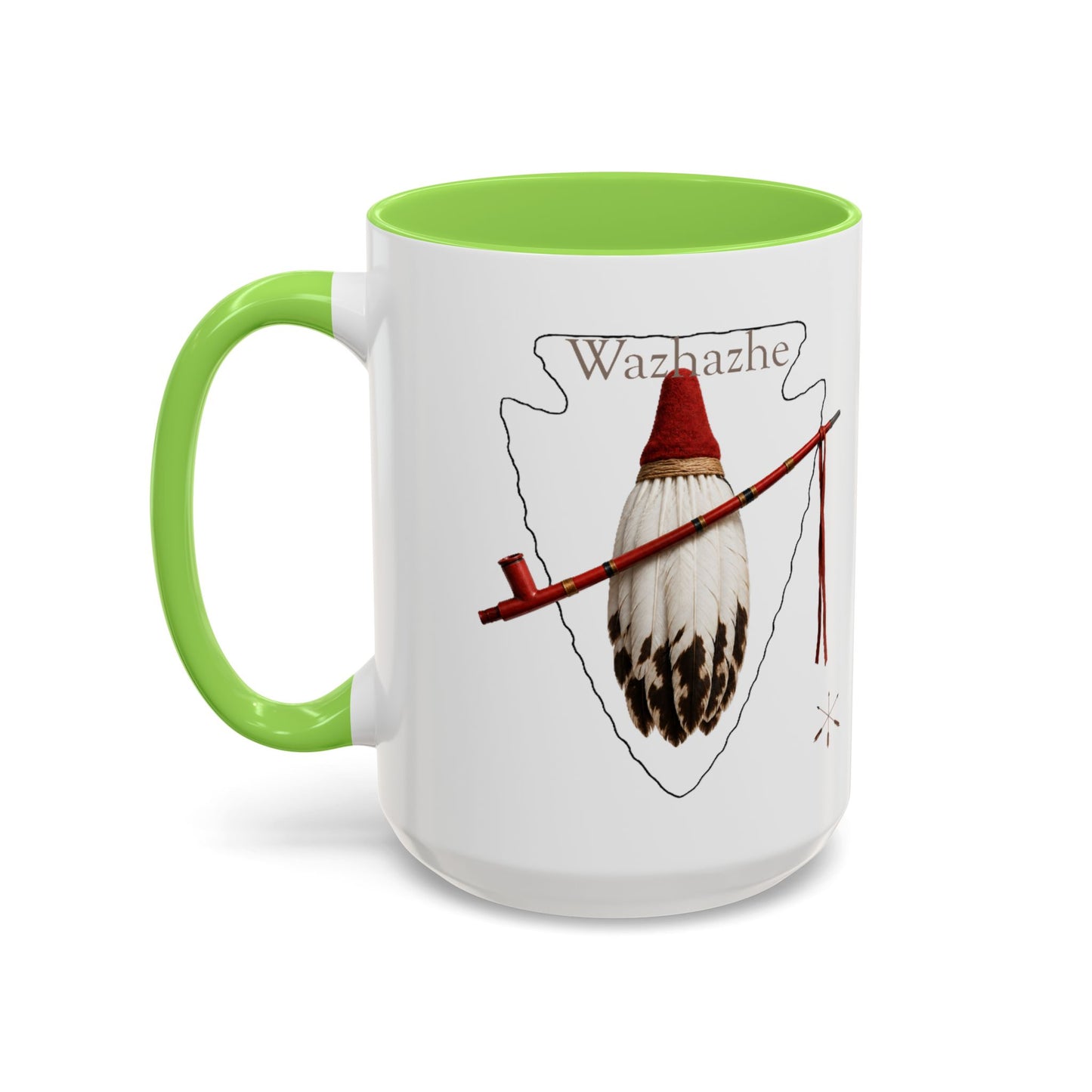 Osage Wazhazhe Tribal Feather Mug (11oz & 15oz) — Native-Inspired Coffee Cup