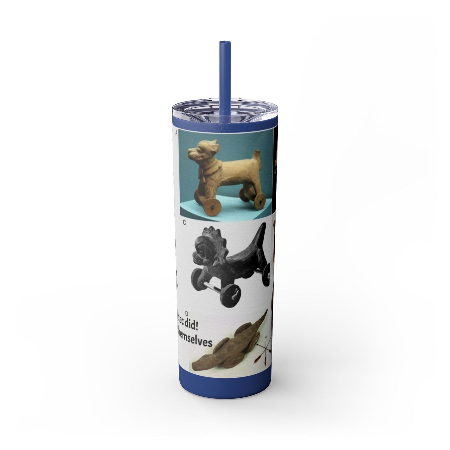 Aztec 20oz Skinny Tumbler - Educational Indigenous Artifacts Design