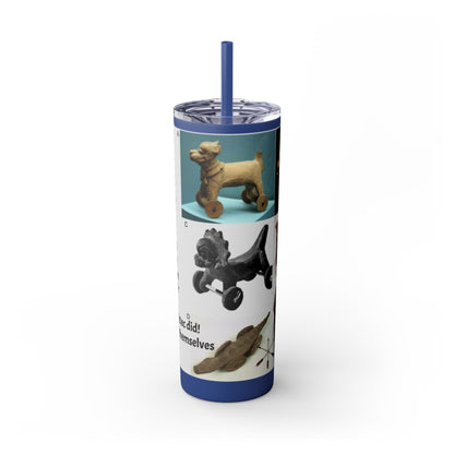 Aztec 20oz Skinny Tumbler - Educational Indigenous Artifacts Design