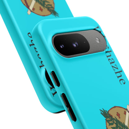 Osage Phone Case — Wazhahze Tribal Shield Design (Native Feather & Tomahawk)