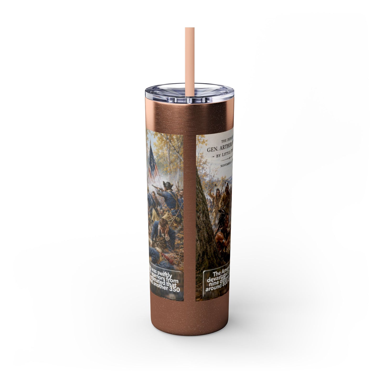 Miami Tribe Historical Skinny Tumbler 20oz — Native American Heritage Travel Cup