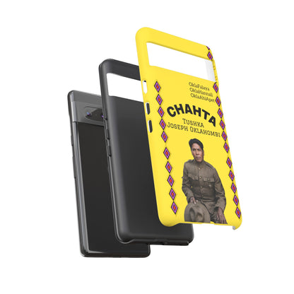Chahta Tushka Joseph Oklahombi Yellow Phone Case — Native American Tribute Protective Cover