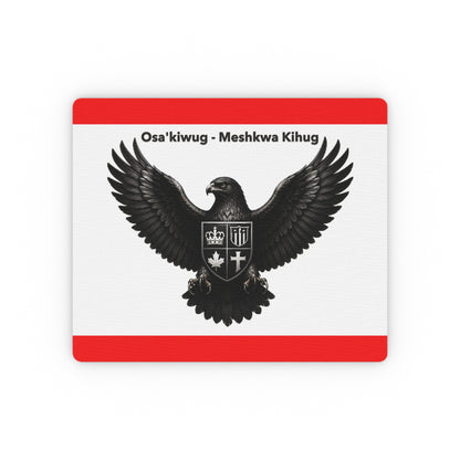 Sac & Fox Eagle Crest Mouse Pad — Osa'kiwug · Meshkwa Kihug Patriotic Desk Mat