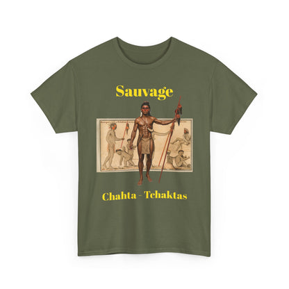 Savage Chahta Tchaklas Graphic Tee – Native American Heritage Art T-Shirt