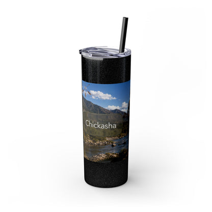 Chickasaw Skinny Tumbler with Straw, 20oz