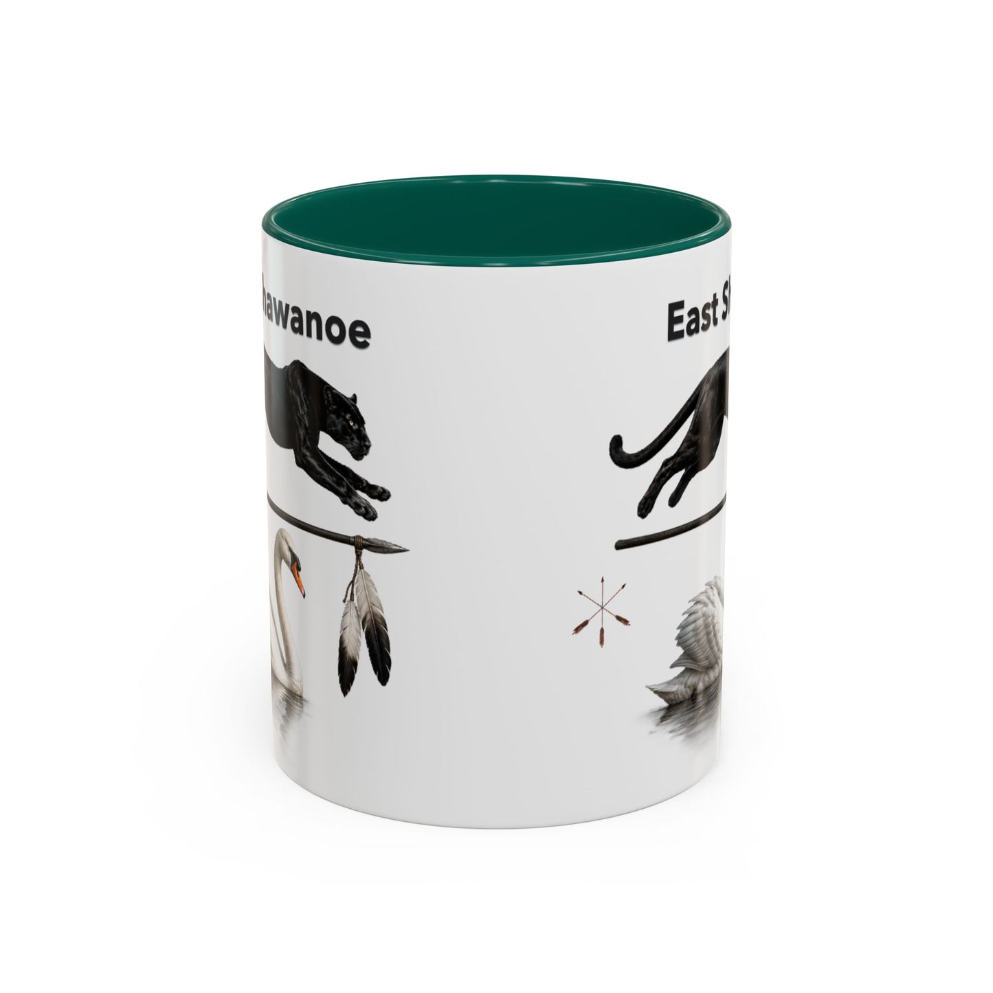 Shawnee East Shawanoe Mascot Panther & Swan Coffee Mug (11oz/15oz)