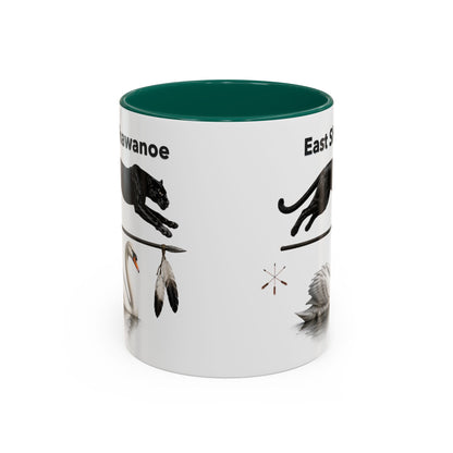Shawnee East Shawanoe Mascot Panther & Swan Coffee Mug (11oz/15oz)