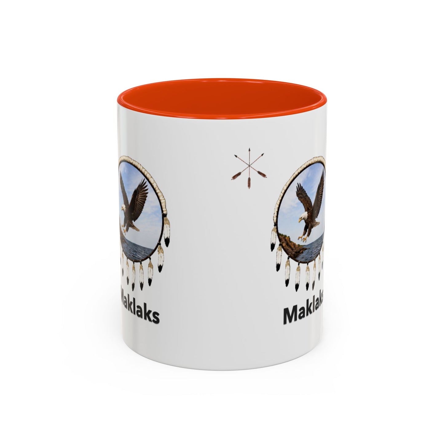 Modoc Eagle Ceramic Mug (11oz/15oz) – 'Maklaks' Native-Inspired Coffee Cup
