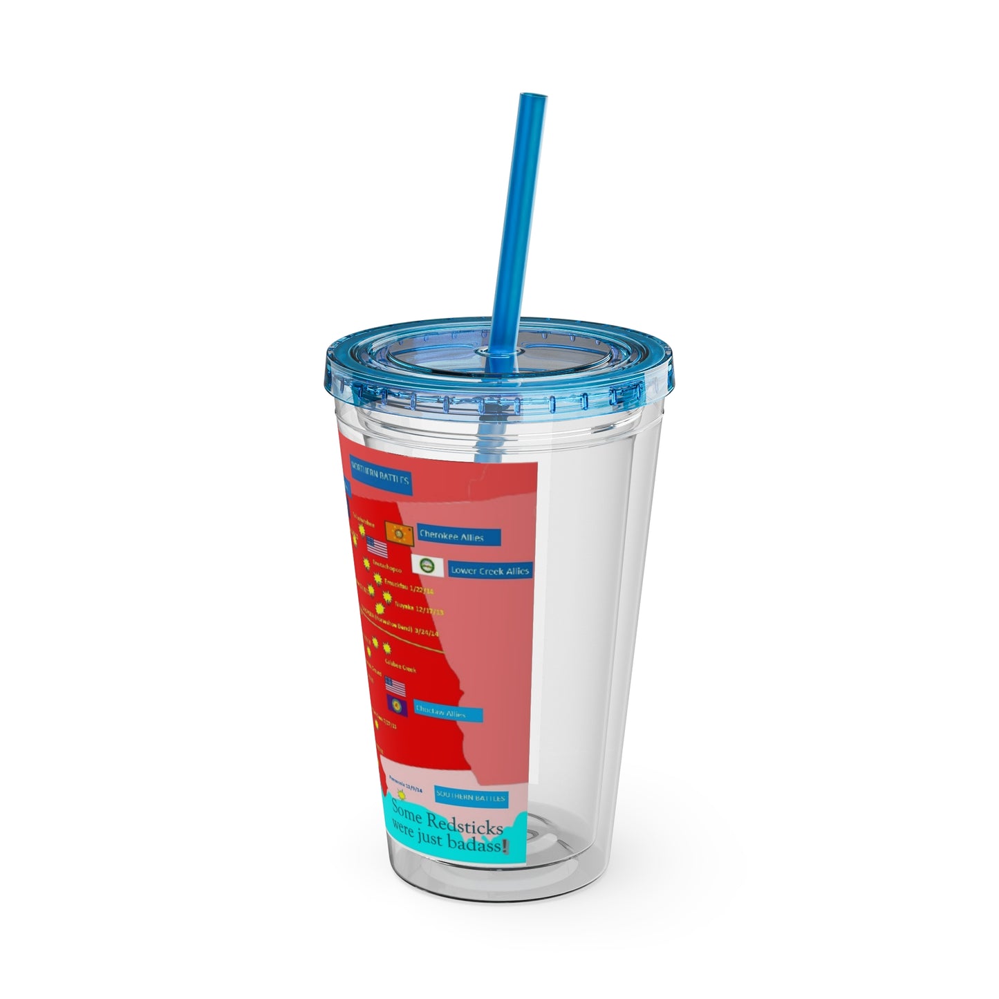 Opothleyahola Sunsplash Tumbler with Straw, 16oz