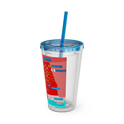 Opothleyahola Sunsplash Tumbler with Straw, 16oz