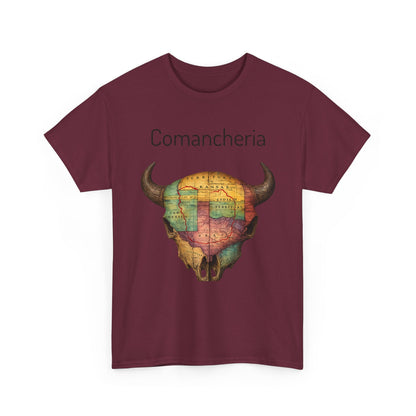 Comancheria Buffalo Skull T-Shirt — Western Map Graphic Tee