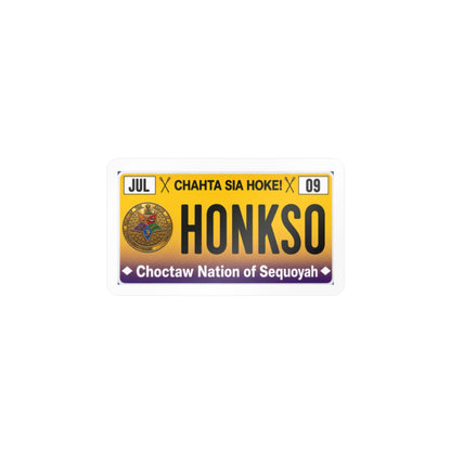 HONKSO License Plate Vinyl Decal — Choctaw Nation of Sequoyah Sticker