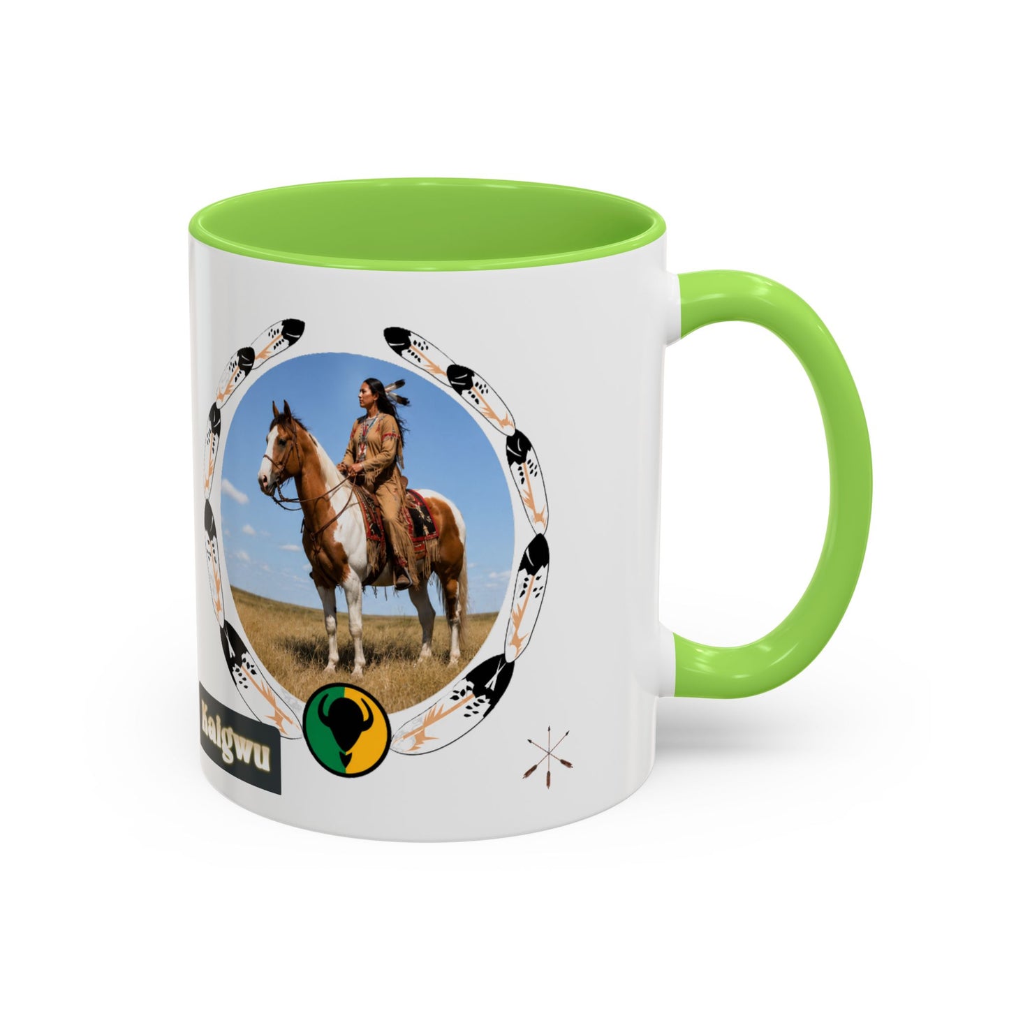 Kiowa Native Horse Photo Mug — Western Indigenous Pride Coffee Cup (11oz/15oz)
