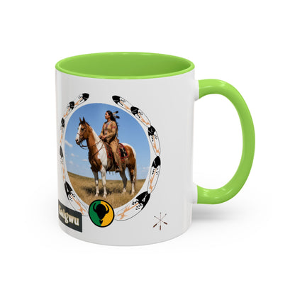 Kiowa Native Horse Photo Mug — Western Indigenous Pride Coffee Cup (11oz/15oz)