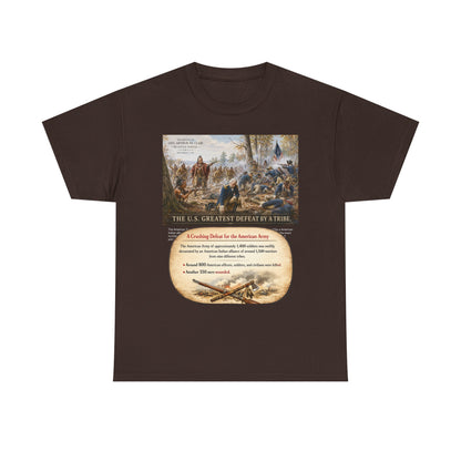 Chief Little Turtle Historical Battle Tee — "The U.S. Greatest Defeat by a Tribe" Cotton T-Shirt