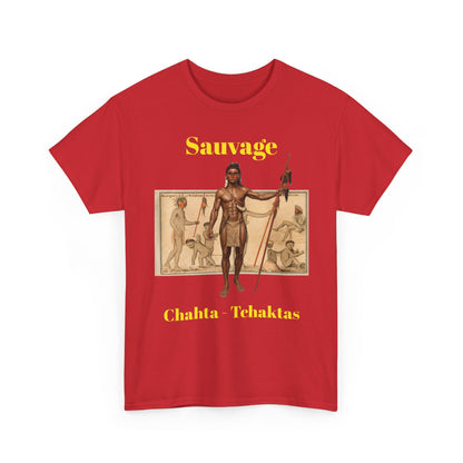 Savage Chahta Tchaklas Graphic Tee – Native American Heritage Art T-Shirt