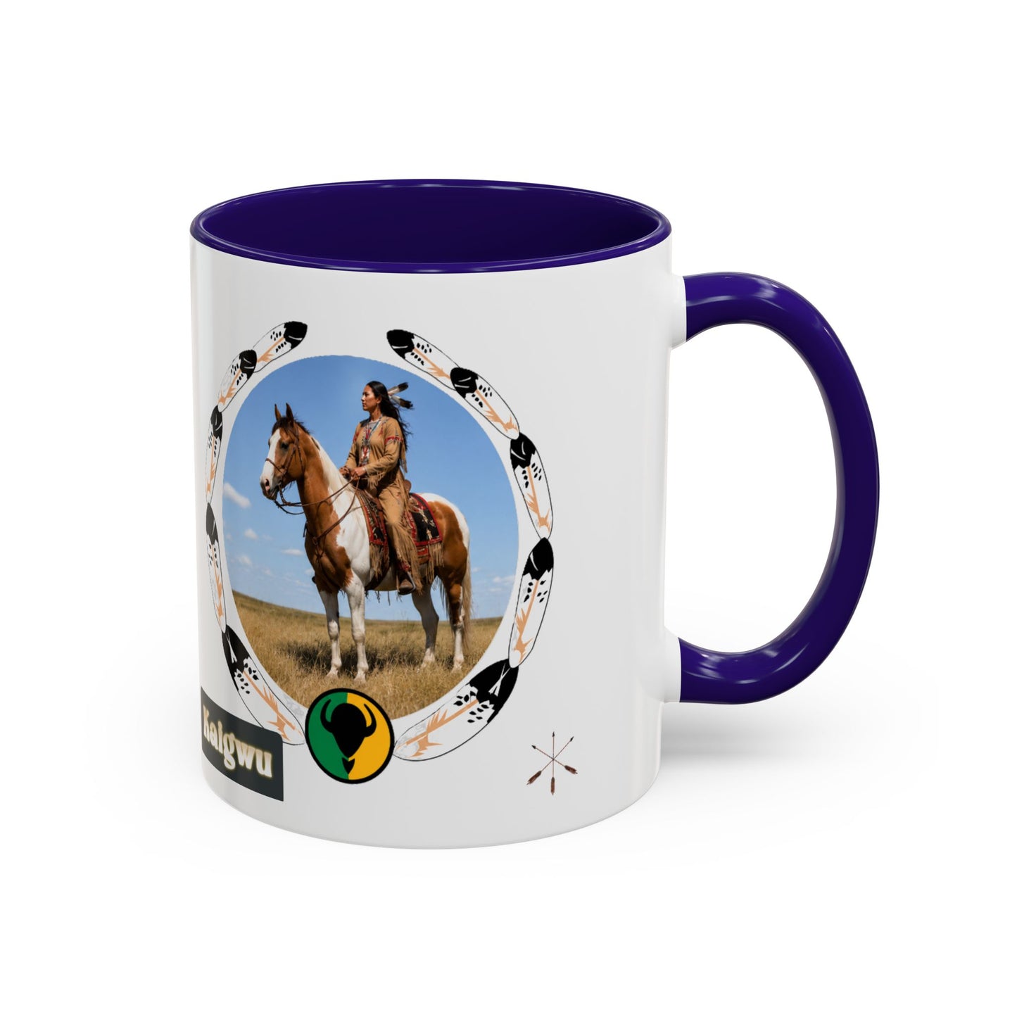 Kiowa Native Horse Photo Mug — Western Indigenous Pride Coffee Cup (11oz/15oz)