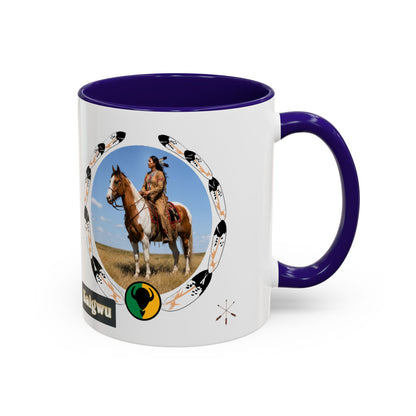 Kiowa Native Horse Photo Mug — Western Indigenous Pride Coffee Cup (11oz/15oz)