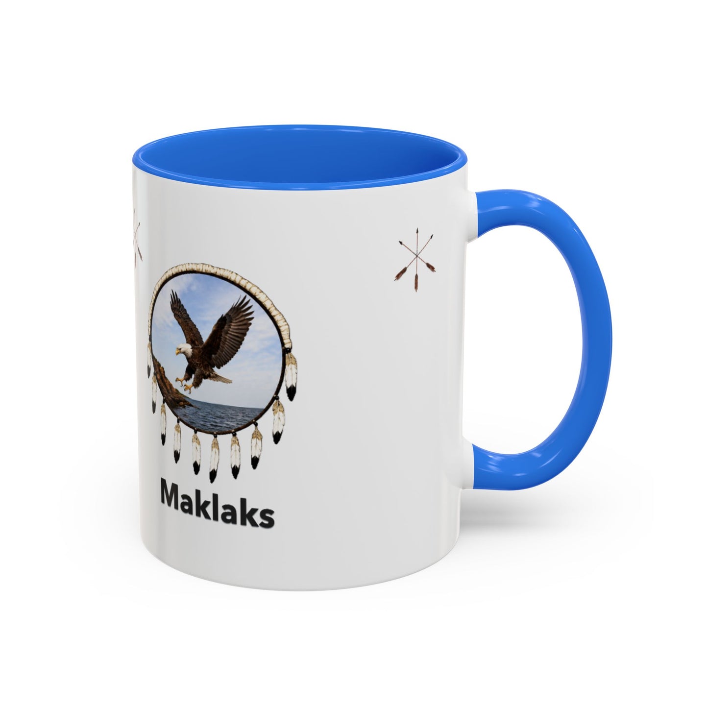 Modoc Eagle Ceramic Mug (11oz/15oz) – 'Maklaks' Native-Inspired Coffee Cup