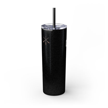 Comanche Numunah Warrior Horse 20oz Skinny Tumbler with Straw — Native American Inspired Travel Cup