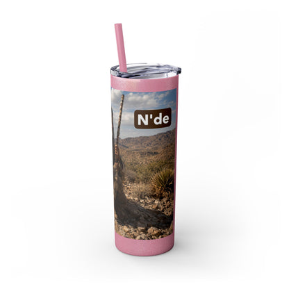 Ft. Sill Apache 20oz Skinny Tumbler with Desert Native Warrior Photo Wrap