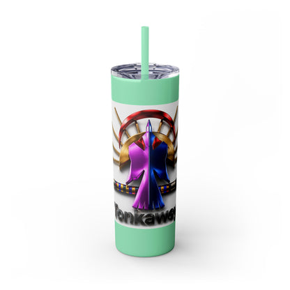Tonkawa Skinny Tumbler with Straw, 20oz