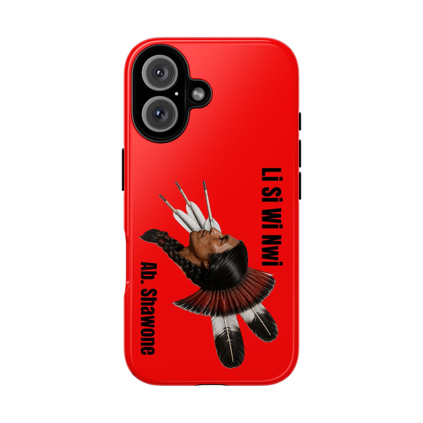 Absentee Shawnee Headdress Phone Case — 'Li Si Wi Ni' Design