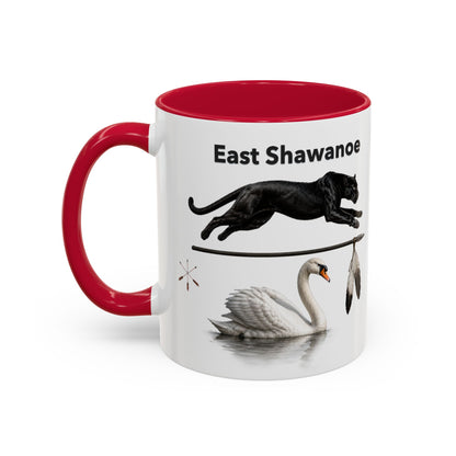 Shawnee East Shawanoe Mascot Panther & Swan Coffee Mug (11oz/15oz)