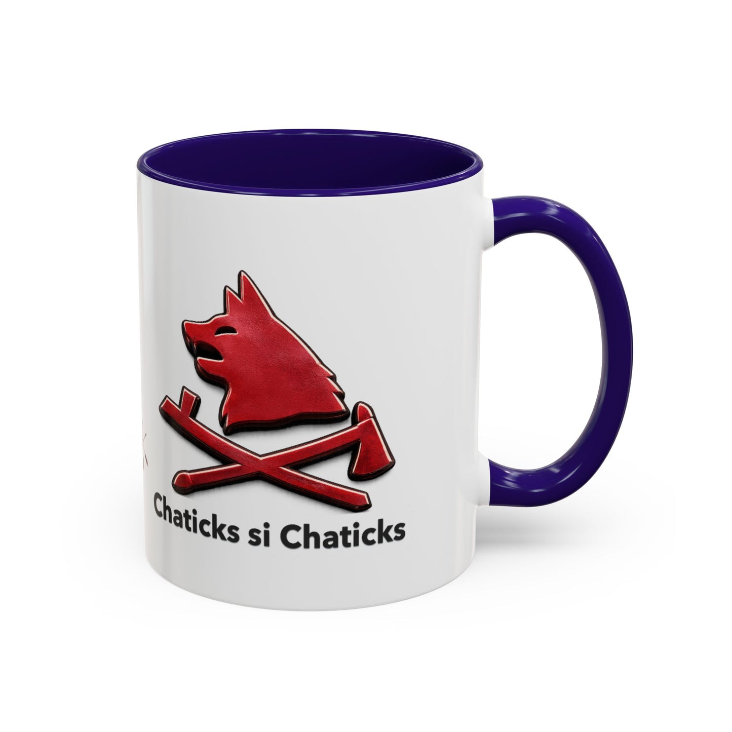 Pawnee Chaticks Si Chaticks Red Wolf Logo Mug — Funny Novelty Coffee Cup (11oz, 15oz)