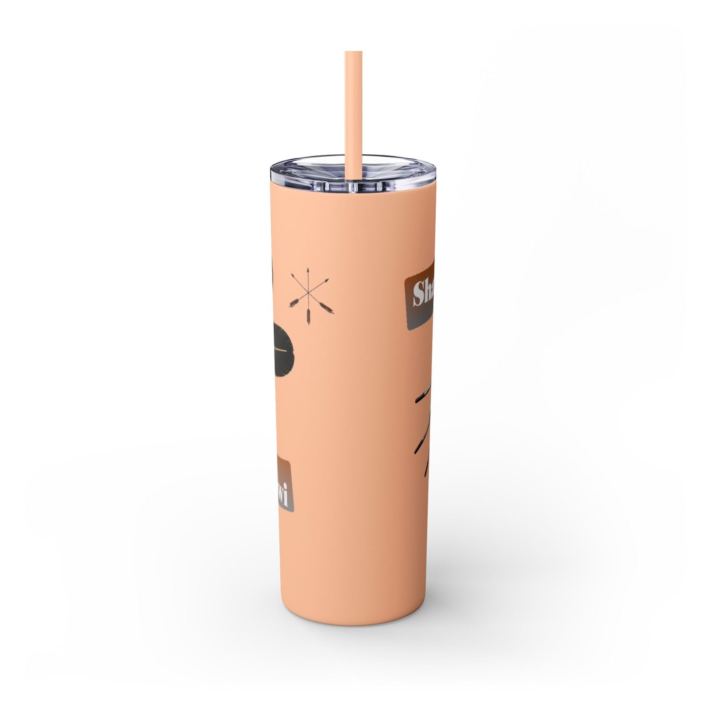 Shawnee Absentee Skinny Tumbler with Straw, 20oz