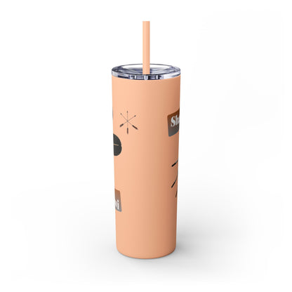 Shawnee Absentee Skinny Tumbler with Straw, 20oz