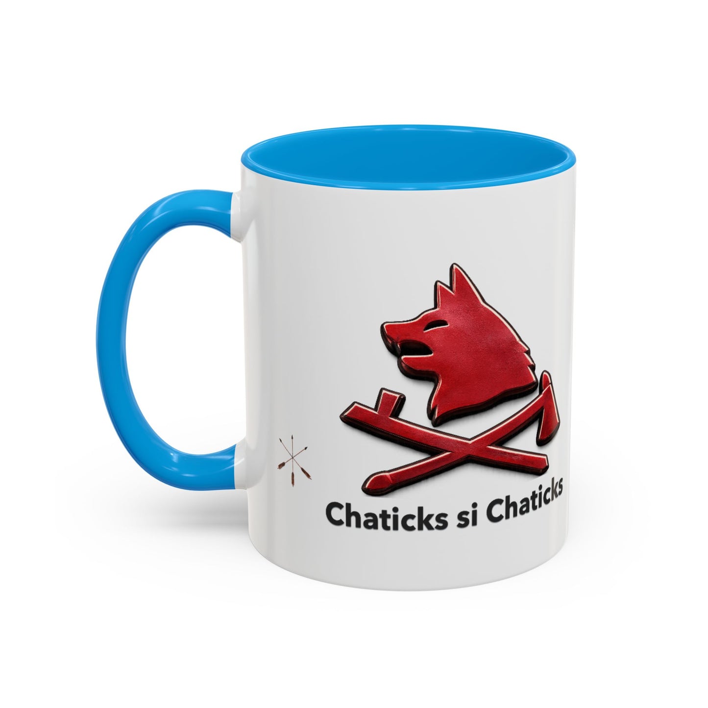 Pawnee Chaticks Si Chaticks Red Wolf Logo Mug — Funny Novelty Coffee Cup (11oz, 15oz)