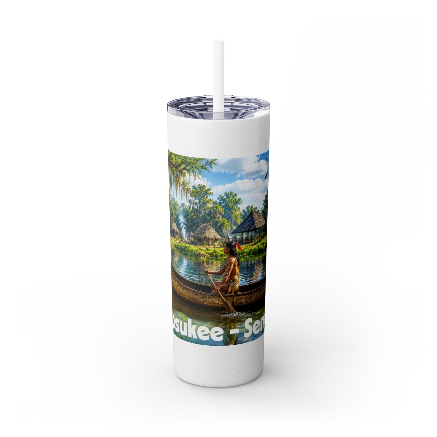 Seminole Skinny Tumbler with Straw, 20oz