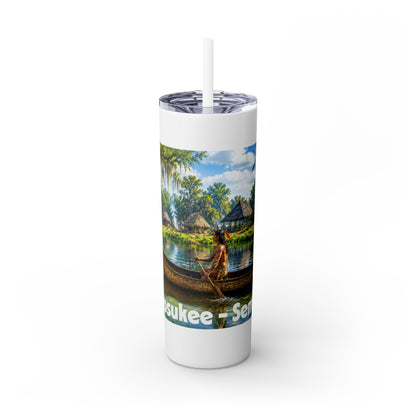 Seminole Skinny Tumbler with Straw, 20oz