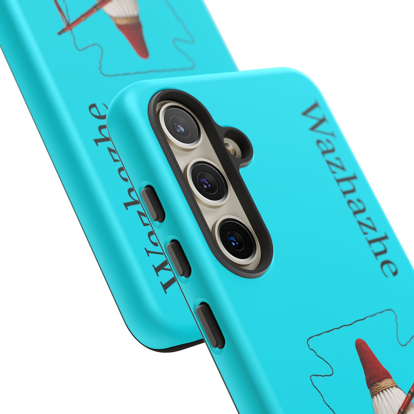 Osage Phone Case — Wazhahze Tribal Shield Design (Native Feather & Tomahawk)