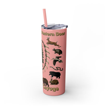 Seneca Cayuga Skinny Tumbler with Straw, 20oz