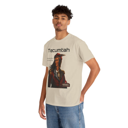 Tecumtah Native American Portrait T‑Shirt — Mvskoke Mom/Shawnee Dad Heritage Tee