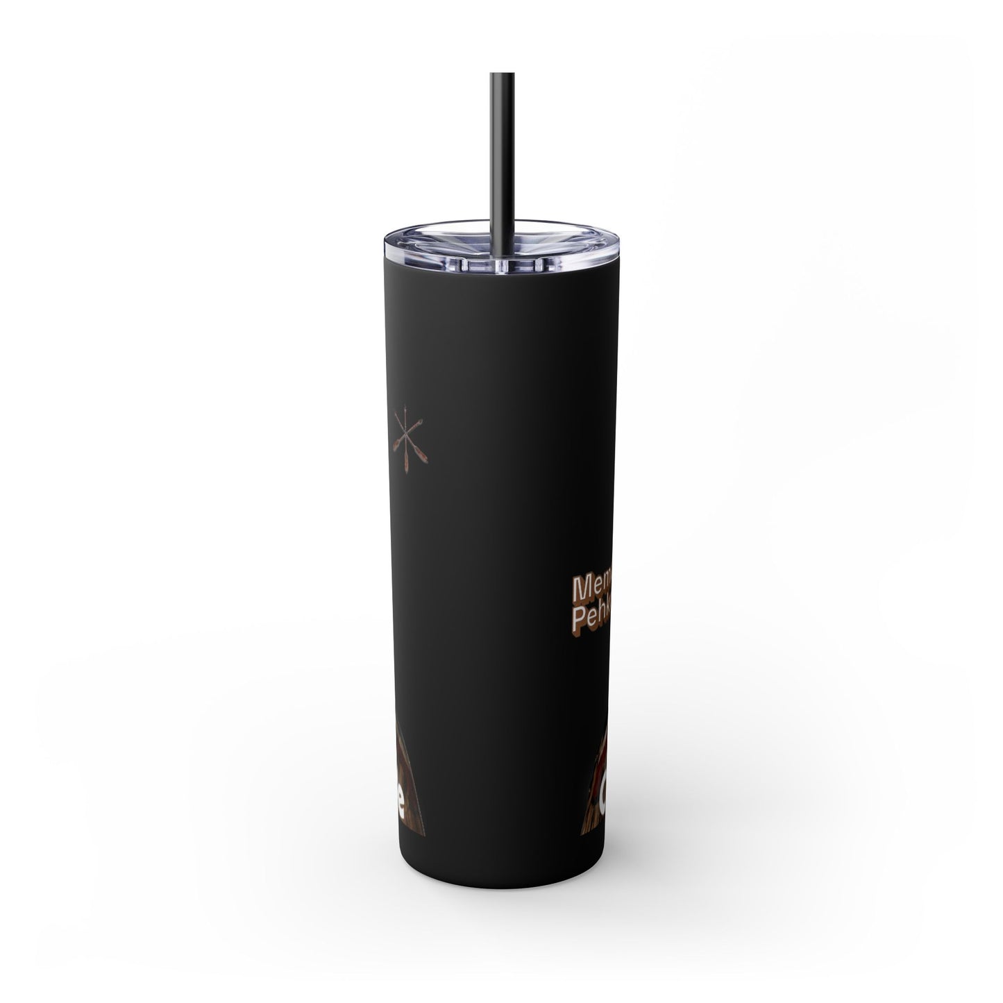 Miami 20oz Skinny Tumbler with Straw — Native Chief Portrait Travel Cup