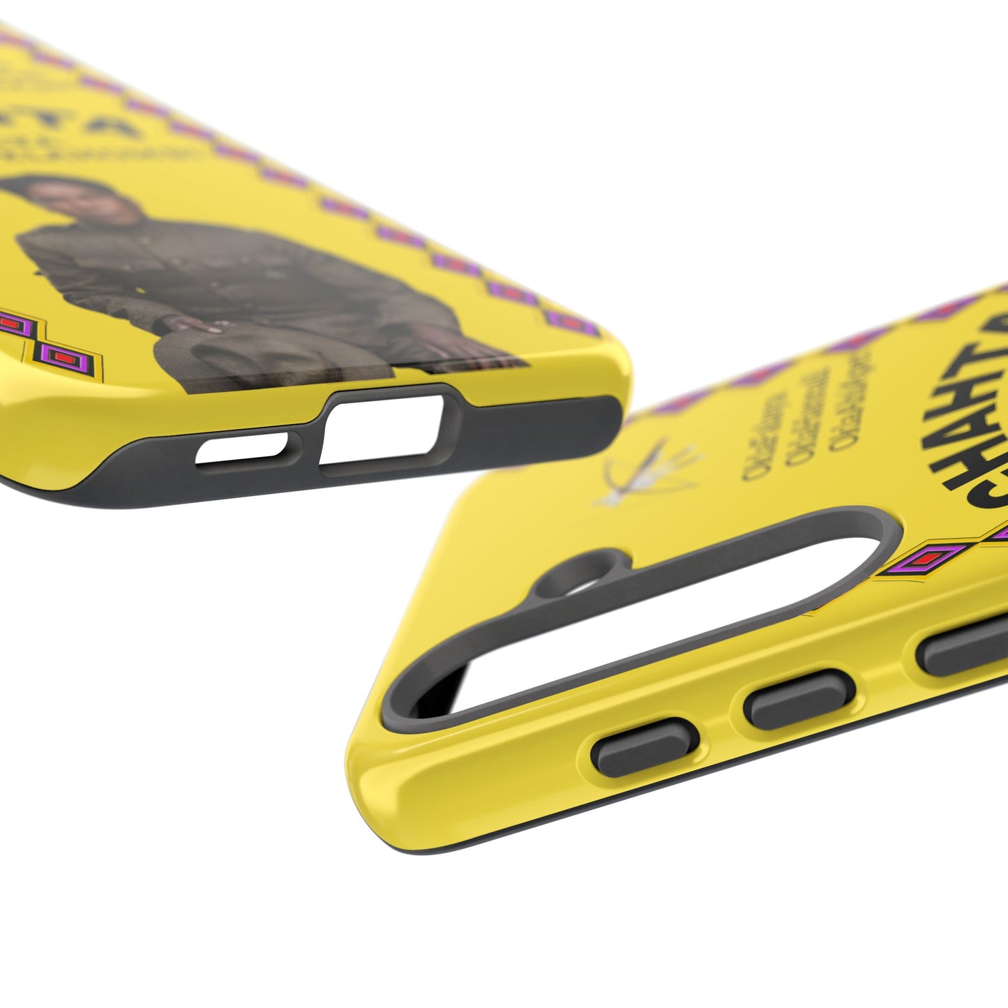 Chahta Tushka Joseph Oklahombi Yellow Phone Case — Native American Tribute Protective Cover