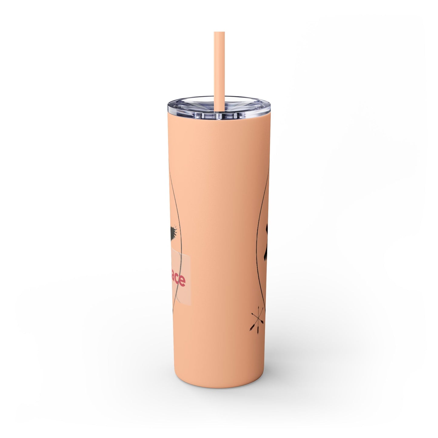 Kialegee 20oz Skinny Tumbler — Faith & Outdoor Lacrosse Design with Cross, Sticks, Campfire