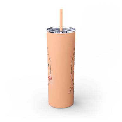 Kialegee 20oz Skinny Tumbler — Faith & Outdoor Lacrosse Design with Cross, Sticks, Campfire