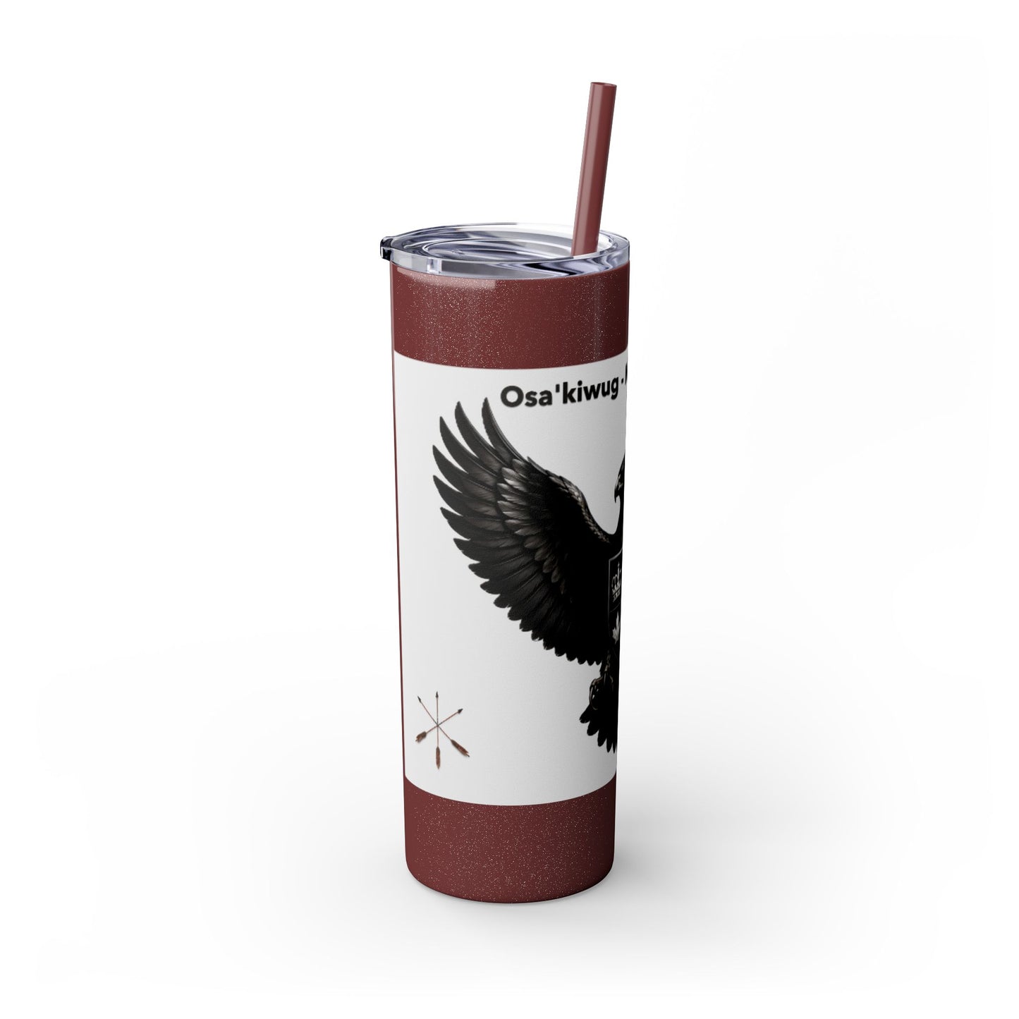 Sac Fox Skinny Tumbler with Straw, 20oz