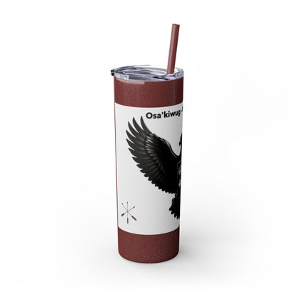 Sac Fox Skinny Tumbler with Straw, 20oz