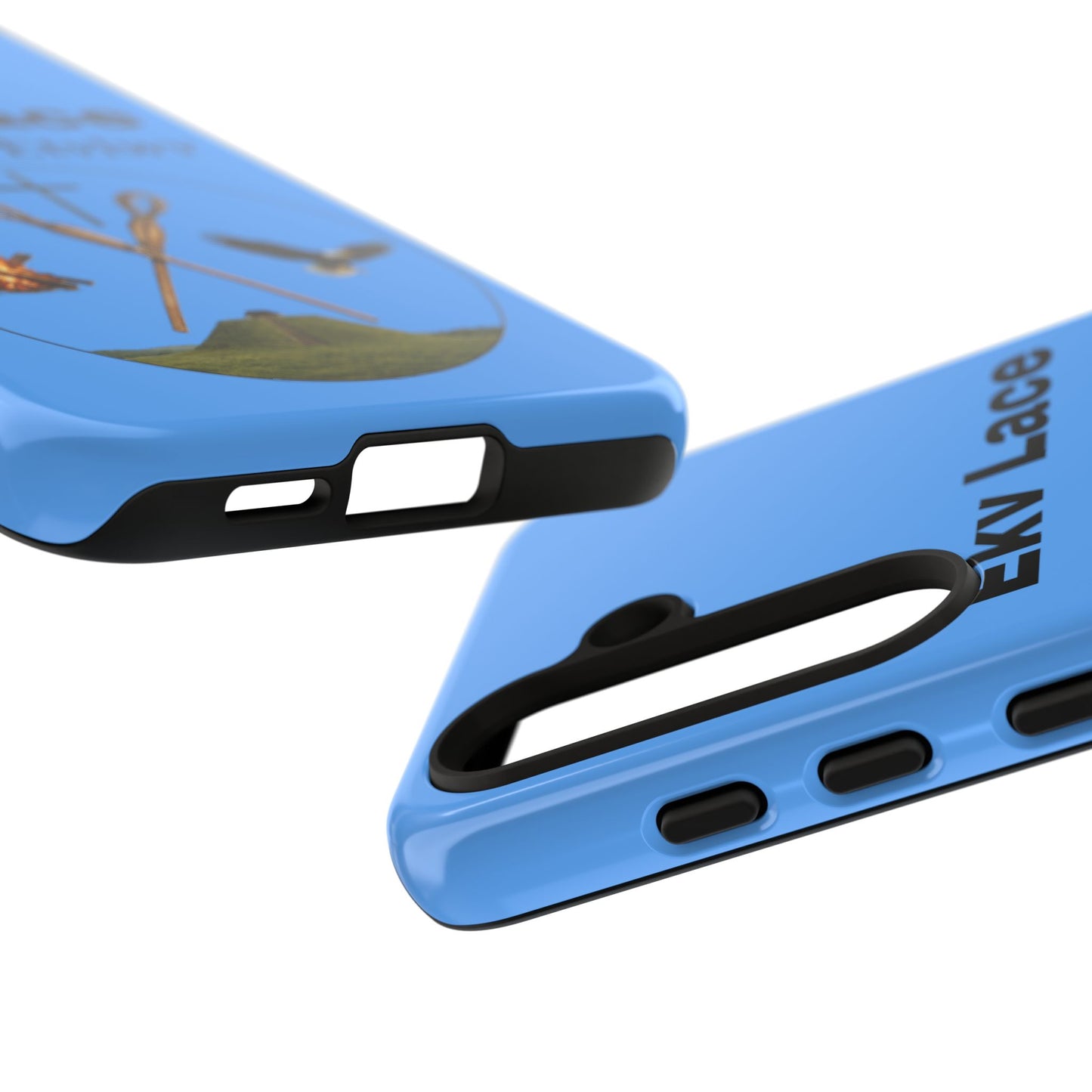 Kialegee Protective Phone Case — Custom 'Ekv Lace' Cross & Campfire Design